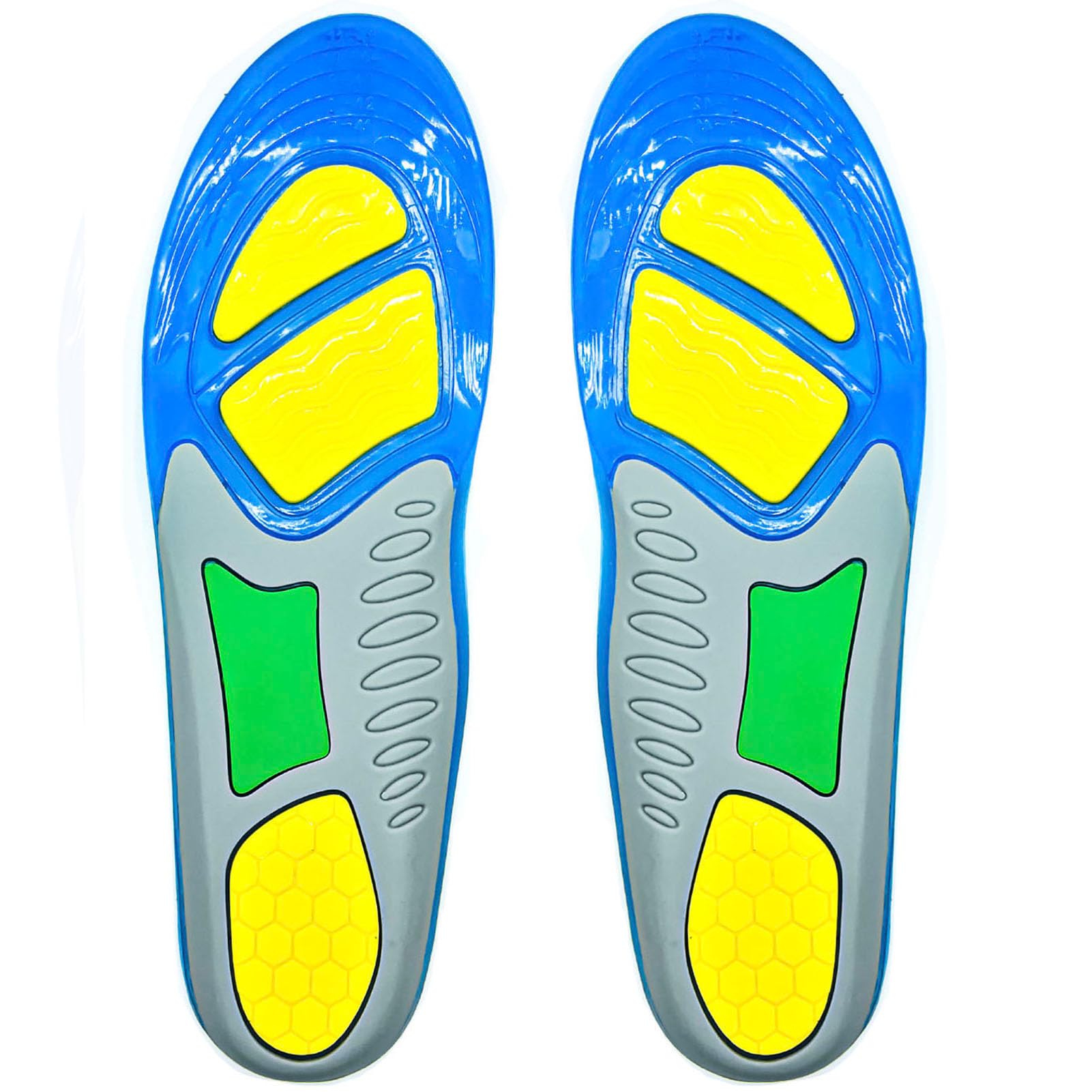 2 Pairs Goofort Gel Insoles Men Women 3D-Xpain-Max Pain Relief Anti-Fatigue Insoles Memory Foam Insoles Shock Absorption Comfort Sports Inner Soles Shoe Replacement Inserts Heavy-Duty-Enhanced