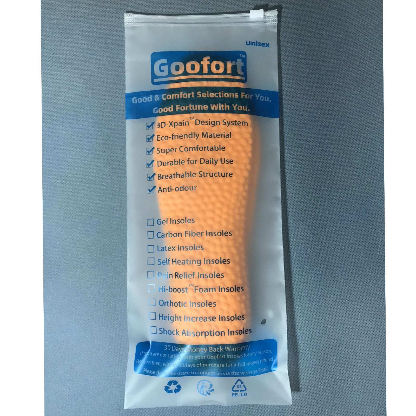 Goofort Women Men Hi-Boost Anti-fatigue Insoles 3D-Xpain™ Cloud Extra Light Memory Foam Thick Insoles Cushioned Pain Relief Plantar Fasciitis Standing Sports Work Shoe Inserts Daily Comfort inner Sole