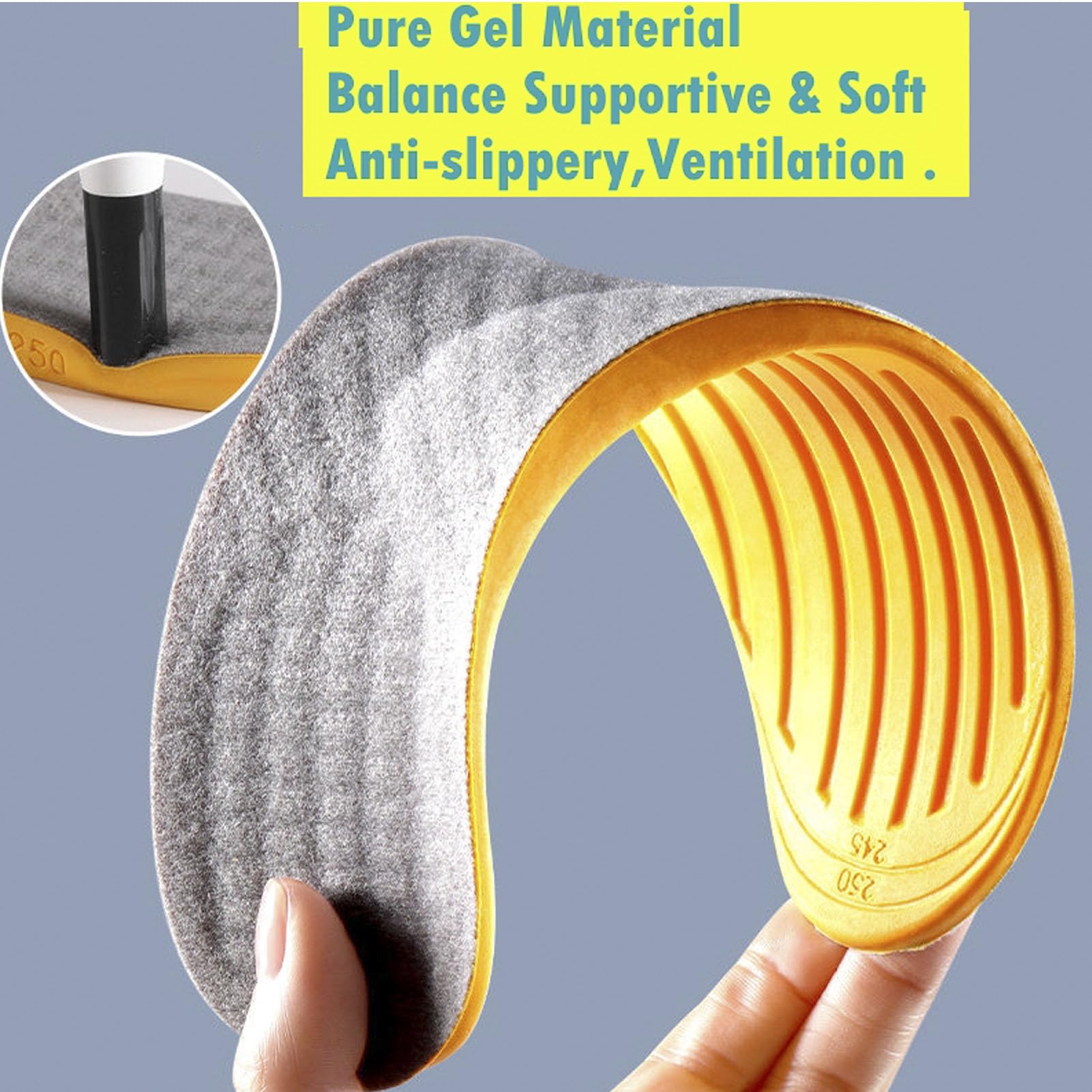 Goofort Women Men Posture Correcting Orthotic Insoles 4 in 1 Gel Insoles Flat feet Arch Support Orthopedic overpronation Supination Plantar Fasciitis Metatarsalgia X/O Valgus Varus Shoe Inserts