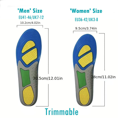 2 Pairs Goofort Gel Insoles Men Women 3D-Xpain-Max Pain Relief Anti-Fatigue Insoles Memory Foam Insoles Shock Absorption Comfort Sports Inner Soles Shoe Replacement Inserts Heavy-Duty-Enhanced